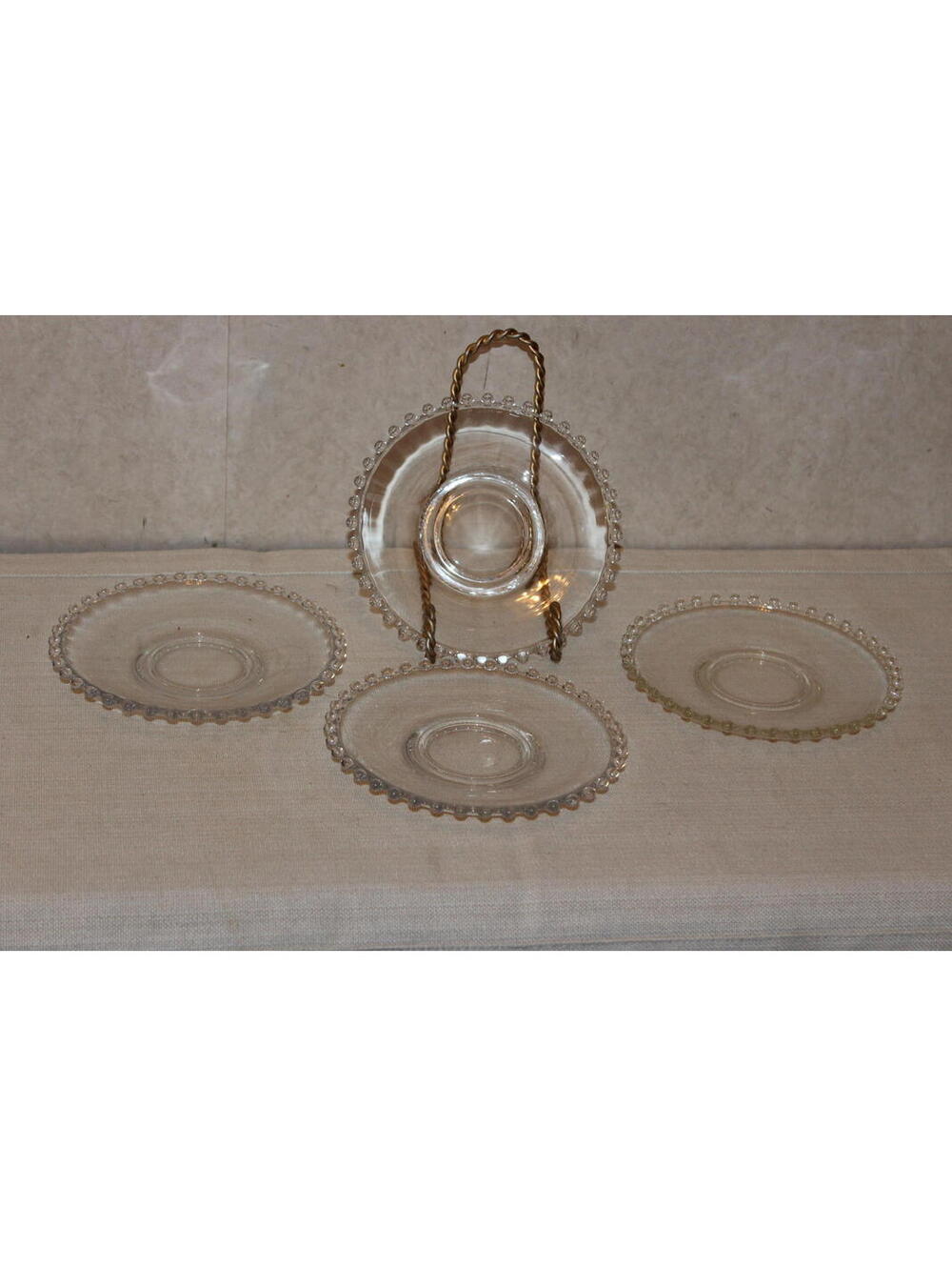 Vintage Imperial Glass Candlewick Saucer - Set of 4